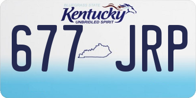 KY license plate 677JRP