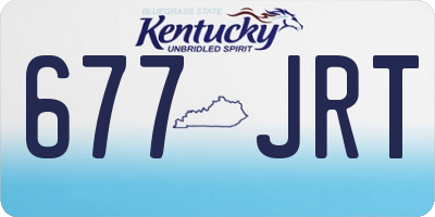 KY license plate 677JRT