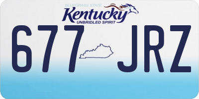 KY license plate 677JRZ