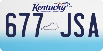 KY license plate 677JSA
