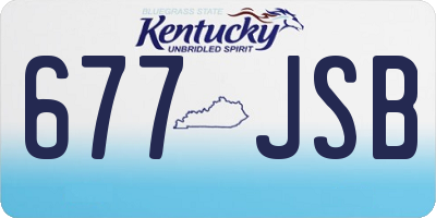 KY license plate 677JSB