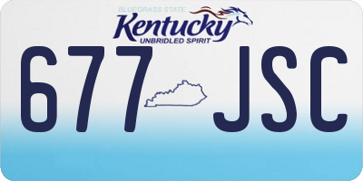 KY license plate 677JSC