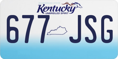 KY license plate 677JSG
