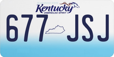 KY license plate 677JSJ