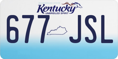 KY license plate 677JSL