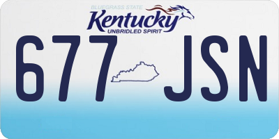 KY license plate 677JSN
