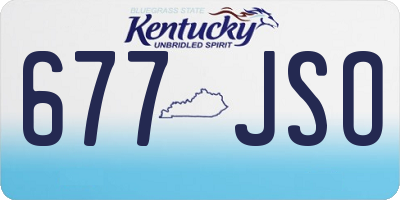 KY license plate 677JSO