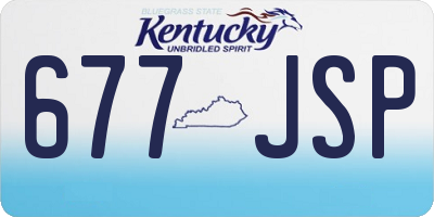 KY license plate 677JSP