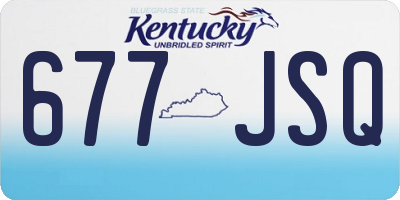 KY license plate 677JSQ
