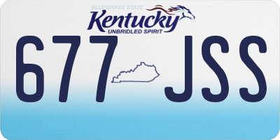 KY license plate 677JSS