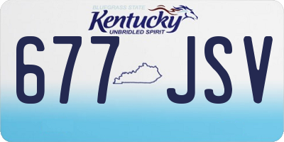 KY license plate 677JSV
