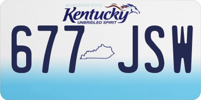 KY license plate 677JSW