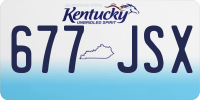 KY license plate 677JSX