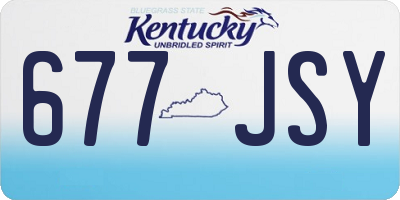 KY license plate 677JSY