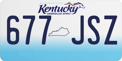 KY license plate 677JSZ