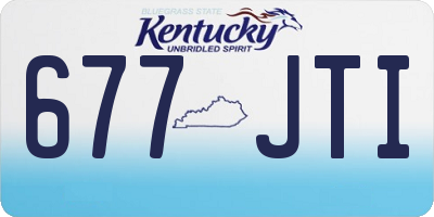 KY license plate 677JTI
