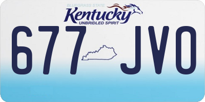 KY license plate 677JVO