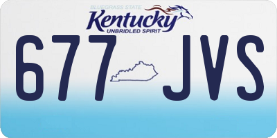 KY license plate 677JVS