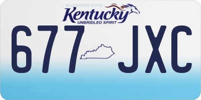 KY license plate 677JXC
