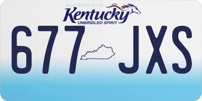 KY license plate 677JXS