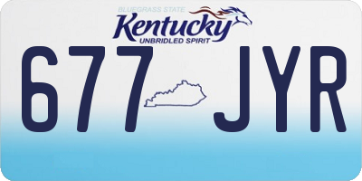 KY license plate 677JYR