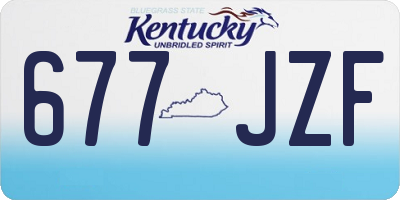 KY license plate 677JZF