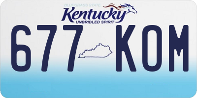 KY license plate 677KOM