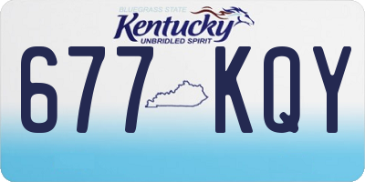 KY license plate 677KQY