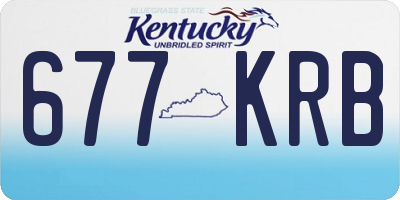 KY license plate 677KRB