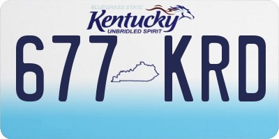 KY license plate 677KRD