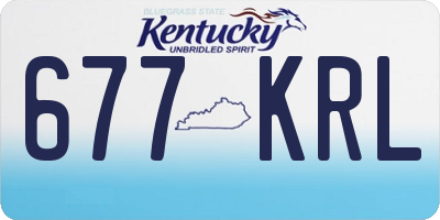 KY license plate 677KRL