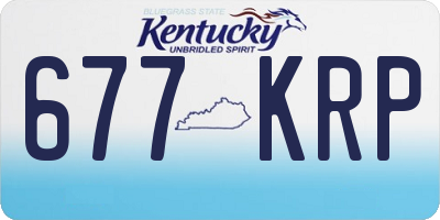 KY license plate 677KRP