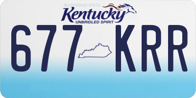 KY license plate 677KRR