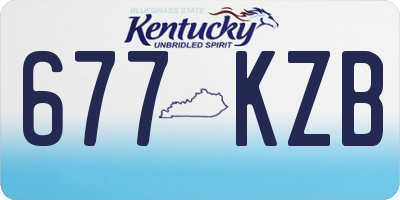 KY license plate 677KZB