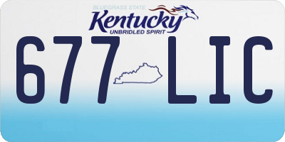 KY license plate 677LIC