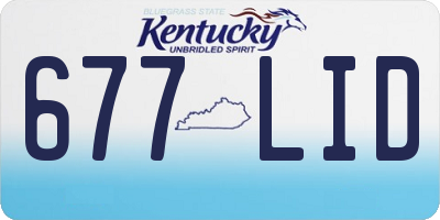KY license plate 677LID
