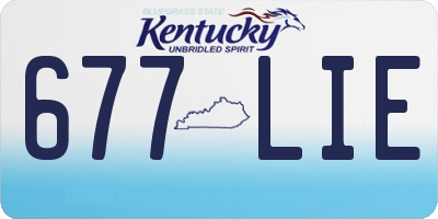 KY license plate 677LIE