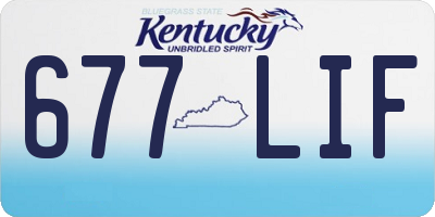 KY license plate 677LIF