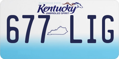 KY license plate 677LIG