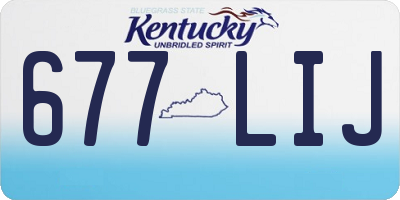 KY license plate 677LIJ