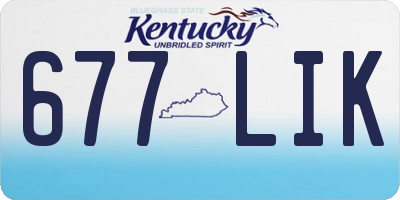 KY license plate 677LIK