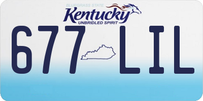 KY license plate 677LIL