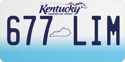 KY license plate 677LIM