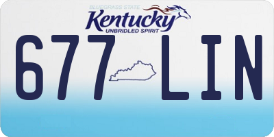 KY license plate 677LIN