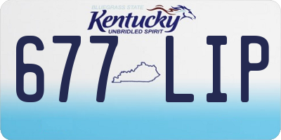 KY license plate 677LIP