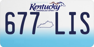 KY license plate 677LIS