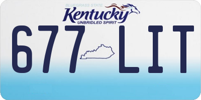 KY license plate 677LIT