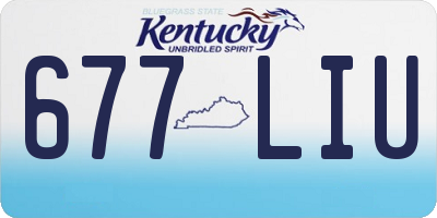 KY license plate 677LIU