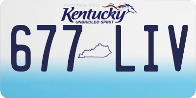 KY license plate 677LIV