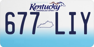 KY license plate 677LIY